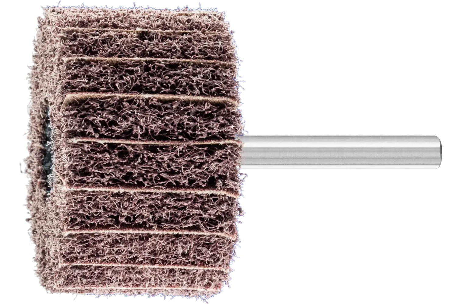 Picture of Pferd Polinox® Mounted Flap Wheel, 2" X 1-1/4, 100 Grit, Interleaved, 1/4" Shank, Ao